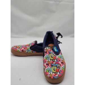 New Ground Up Men's SpongeBob SquarePants Krusty Krab Canvas Slip On Shoe 10.5